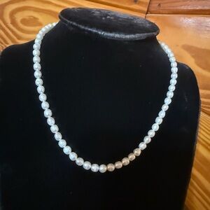 Elegant White Pearl Necklace